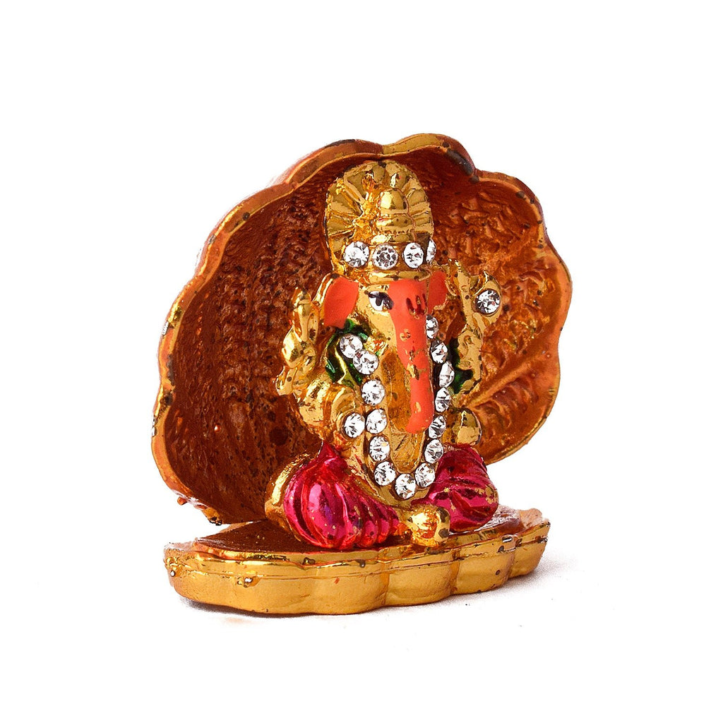 Ganesh Sea Shell Design Idol Puja Store Online Pooja Items Online Puja Samagri Pooja Store near me www.satvikworld.com