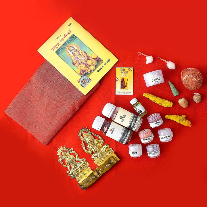 Complete Pujan Samagari Kit which are required for Diwali Pujan | Buy Pujan Kit Online | Pooja Kit Online | Satvikworld.com