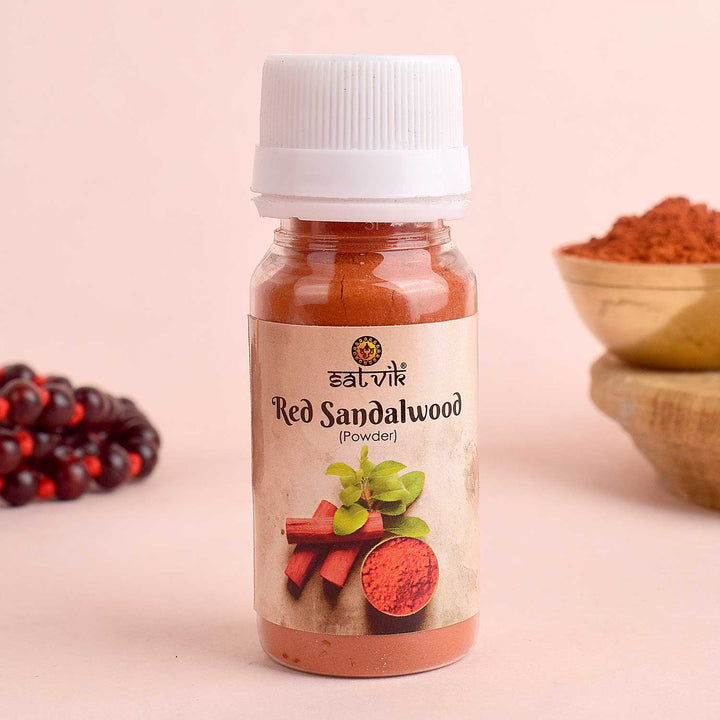 Pure Red Chandan Powder for Energy, Protection & Sacred Hindu Rituals. India’s Largest Pooja Accessories Brand - www.satvikworld.com
