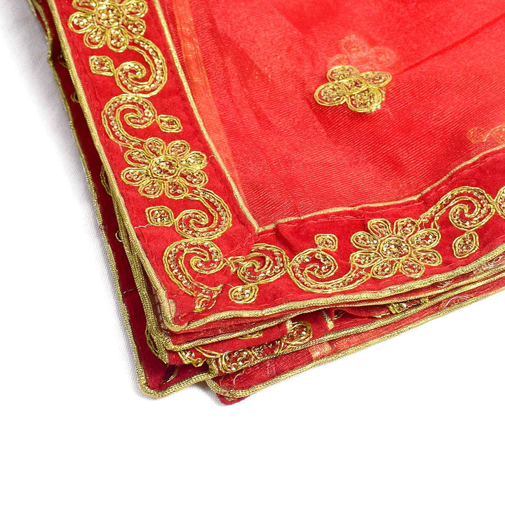 Add elegance to your pooja decor with this stunning Pink and Gold Mata Chunri, measuring 216 cm x 104 cm. Designed with golden floral patterns and a decorative border, it is perfect for Devi pooja, temple decor, and religious ceremonies during Navratri, Diwali, and other festive occasions.

Shop now at satvikworld.com for authentic Hindu pooja essentials delivered across the USA.