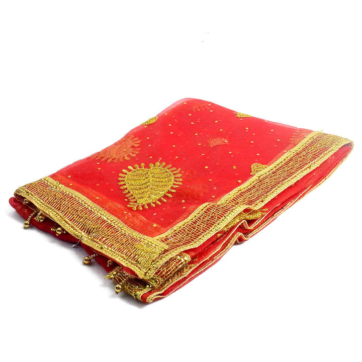Bring divine grace to your prayers with this beautiful Pink and Gold Chunri, measuring 194 cm (76 inches) in length and 118 cm (46 inches) in height. Adorned with golden motifs and intricate detailing, this premium prayer cloth is perfect for Devi pooja, mandir decor, or festive rituals. Ideal for use during Navratri, Diwali, Karva Chauth, and other Indian celebrations, it adds a touch of elegance and reverence to your spiritual space.

Shop now on Amazon USA or visit Satvik World 