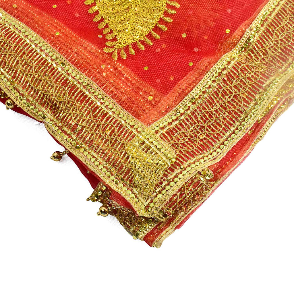 Bring divine grace to your prayers with this beautiful Pink and Gold Chunri, measuring 194 cm (76 inches) in length and 118 cm (46 inches) in height. Adorned with golden motifs and intricate detailing, this premium prayer cloth is perfect for Devi pooja, mandir decor, or festive rituals. Ideal for use during Navratri, Diwali, Karva Chauth, and other Indian celebrations, it adds a touch of elegance and reverence to your spiritual space.

Shop now on Amazon USA or visit Satvik World 
