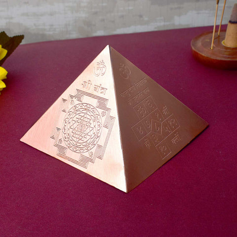 Small Copper Pyramid with precise Vastu geometry, designed for energy balancing, vastu correction, spiritual protection, and amplifying positivity in any environment. India’s Largest Pooja Accessories Brand - www.satvikworld.com


