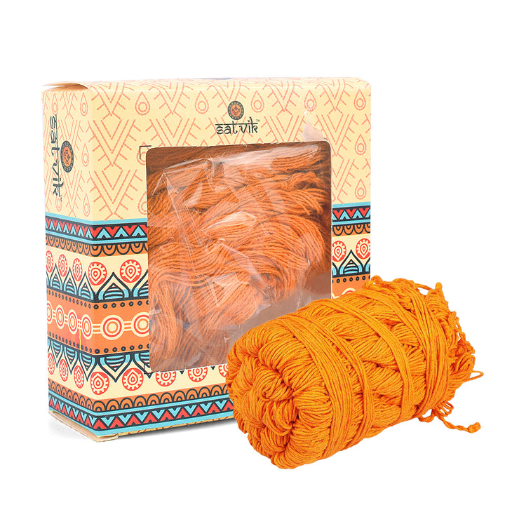 Orange Cotton Janeu Thread (Kesari Janeu) Puja Store Online Pooja Items Online Puja Samagri Pooja Store near me www.satvikworld.com