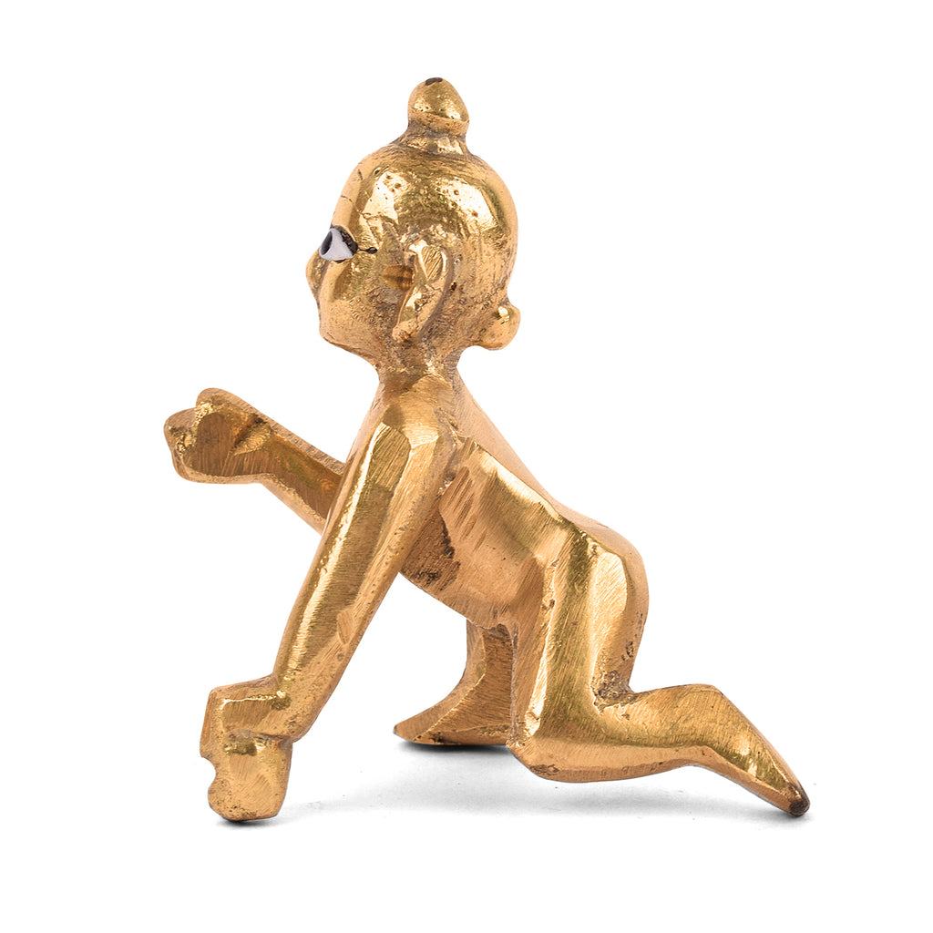 Brass Laddu Gopal Idol (Size 1) Puja Store Online Pooja Items Online Puja Samagri Pooja Store near me www.satvikworld.com