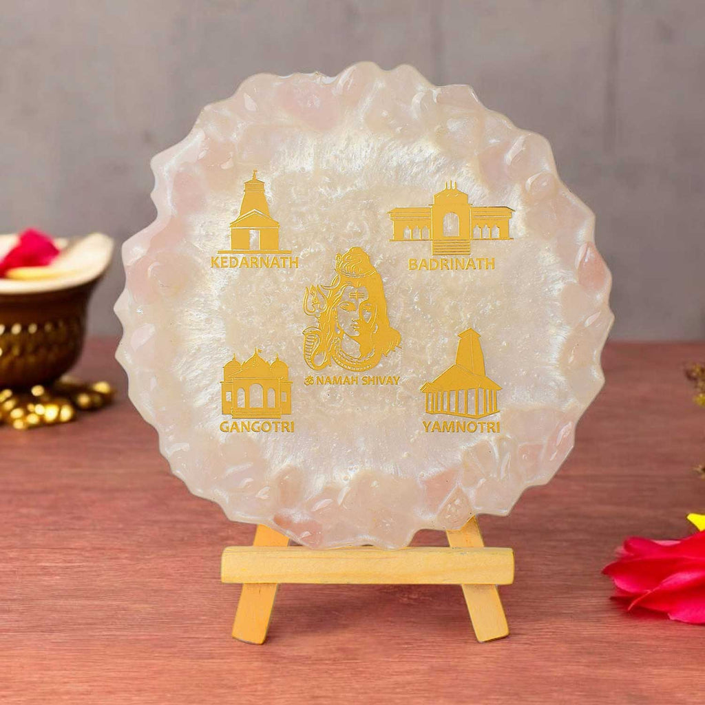 Decorative Resin Frame of Lord Shiva with Char Dham Temples – India’s Largest Pooja Accessories Brand – www.satvikworld.com
