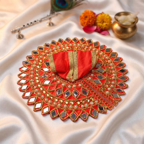 Size 0 & 2 Designer Mirror Work & Stones Laddu Gopal Dress