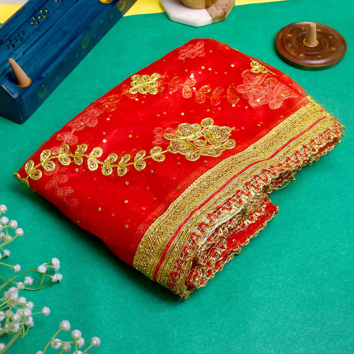 Divine Chunni for Mata Rani | India’s Largest Pooja Accessories Brand – www.satvikworld.com
