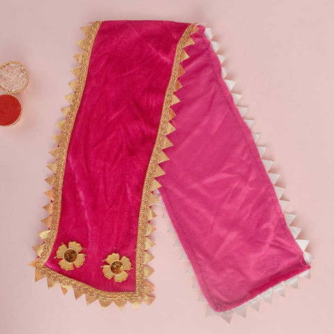 Elegant Pink Patka/Duppata/Angvastra – Available in 22 and 30 inches, soft pink devotional cloth ideal for puja, temple ceremonies, and spiritual wear. India’s Largest Pooja Accessories Brand – www.satvikworld.com