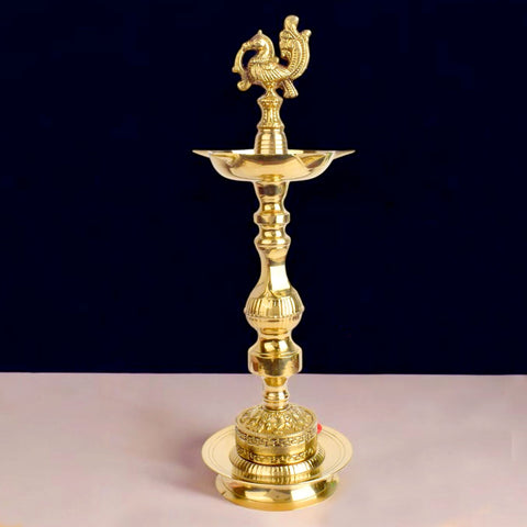 Embossed Peacock Kerala Stand | India’s Largest Pooja Accessories Brand – www.satvikworld.com
