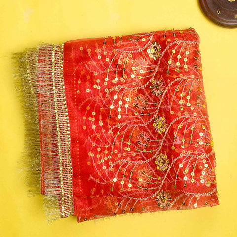 Embroidered Mata Chunri | India’s Largest Pooja Accessories Brand – www.satvikworld.com
 