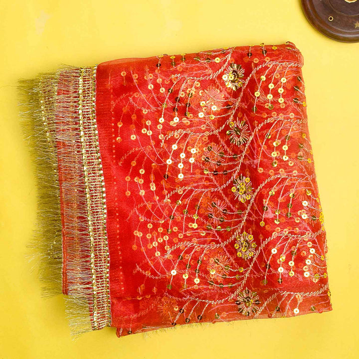 Embroidered Mata Chunri | India’s Largest Pooja Accessories Brand – www.satvikworld.com
 