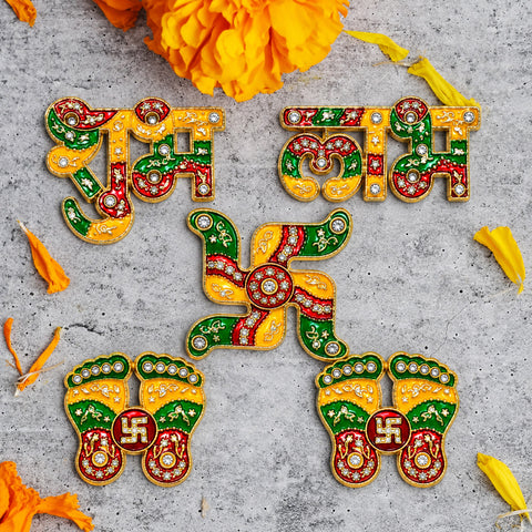 Enamel Work Shubh Labh | India’s Largest Pooja Accessories Brand – www.satvikworld.com