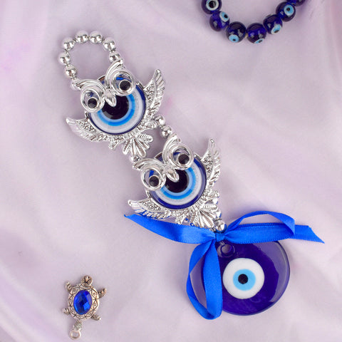 Evil Eye 2 Tier Owl Wall Hanging | India’s Largest Pooja Accessories Brand – www.satvikworld.com
