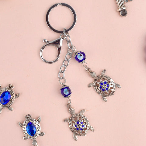 Evil Eye 2 Tier Turtle Metal Keychain | India’s Largest Pooja Accessories Brand – www.satvikworld.com
