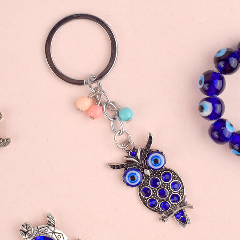 Evil Eye Owl Keychain | India’s Largest Pooja Accessories Brand – www.satvikworld.com
