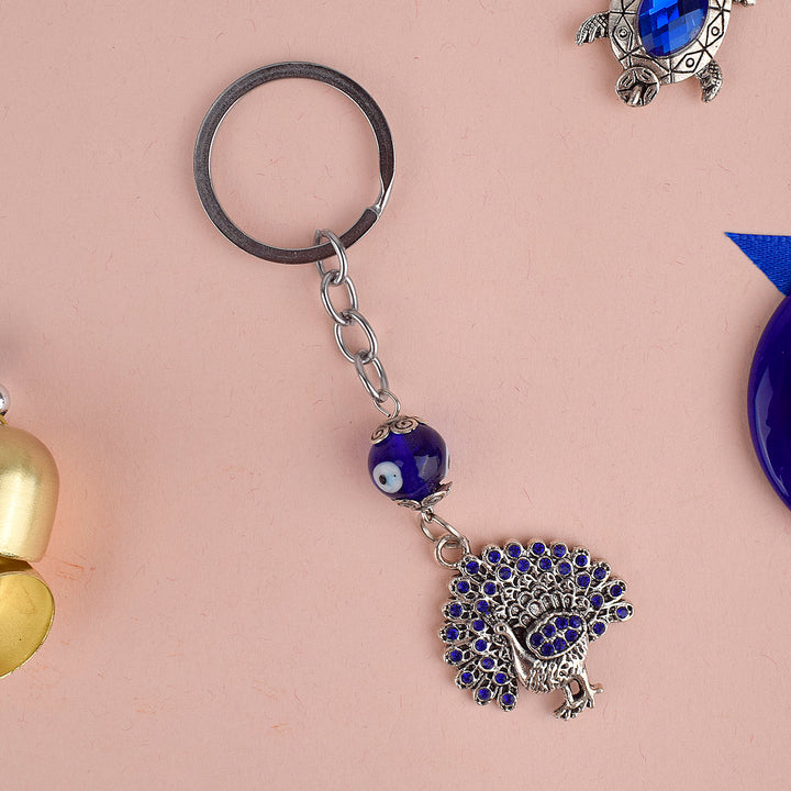  Evil Eye Peacock Keychain | India’s Largest Pooja Accessories Brand – www.satvikworld.com
