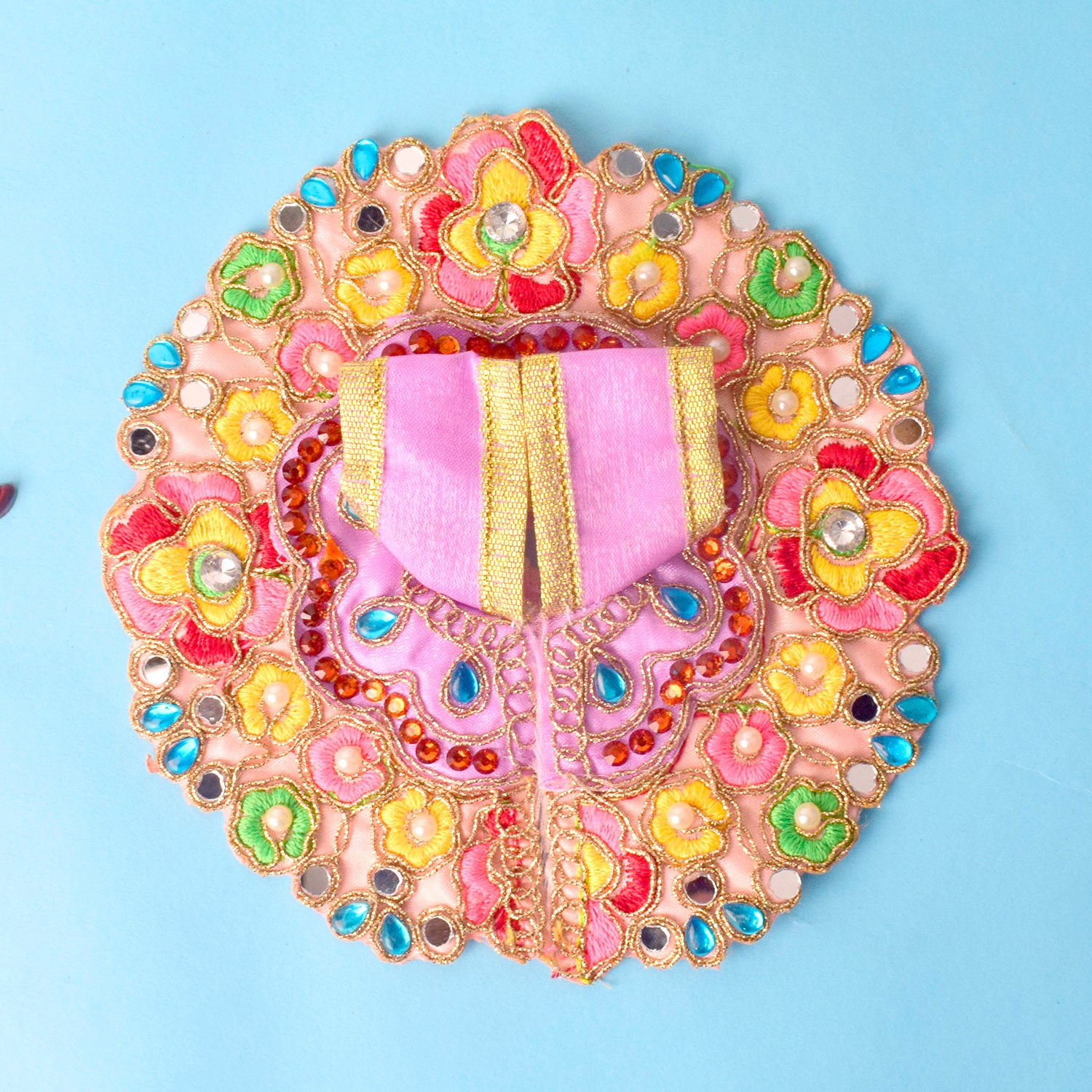 designer laddu gopal dress Designer Laddu Gopal Heavy Poshak in Pink Color with Matching Pagdi