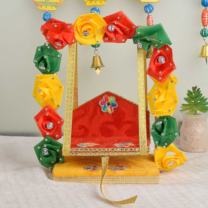 Floral Gota Swing for Laddu Gopal | India’s Largest Pooja Accessories Brand – www.satvikworld.com
