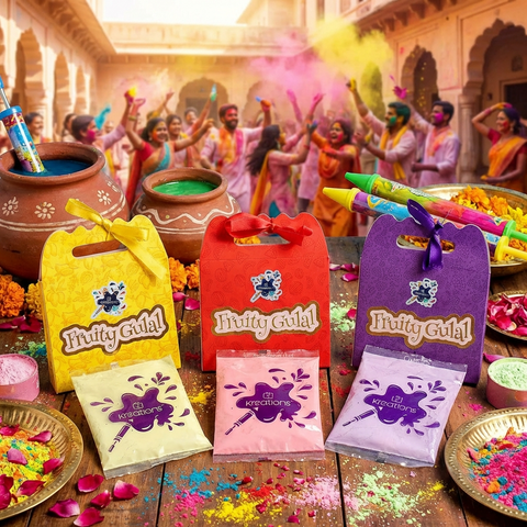 Fruity Gulal 3 Pc Set of Skin Friendly Holi Colors