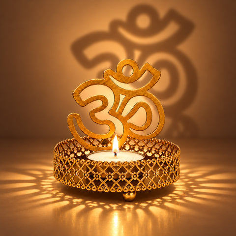 Handcrafted OM Shadow Diya