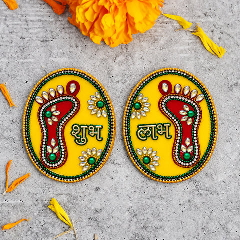 hubh Labh & Laxmi Feet Sticker | India’s Largest Pooja Accessories Brand – www.satvikworld.com