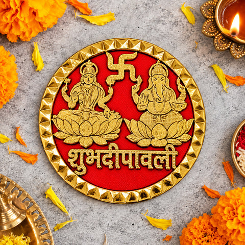 Gold & Red Laxmi Ganesha | India’s Largest Pooja Accessories Brand – www.satvikworld.com