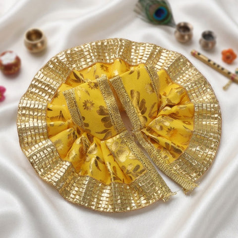 Golden Floral Print Laddu Gopal Dress | India’s Largest Pooja Accessories Brand – www.satvikworld.com
