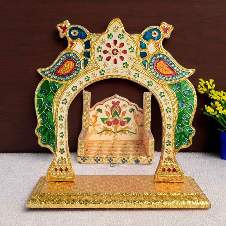Golden Meenakari Jhula  | India’s Largest Pooja Accessories Brand – www.satvikworld.com
