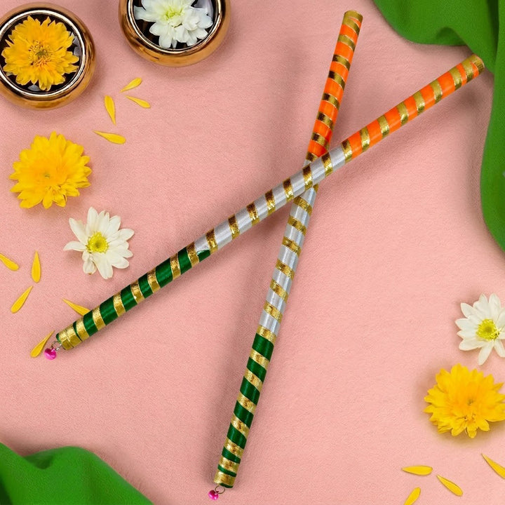 Indian Flag Wooden Dandiya Sticks | India’s Largest Pooja Accessories Brand – www.satvikworld.com
