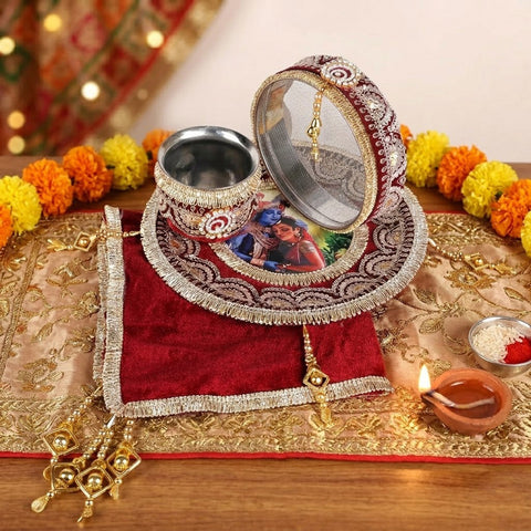 Karwa Chauth Thali Set | India’s Largest Pooja Accessories Brand – www.satvikworld.com
