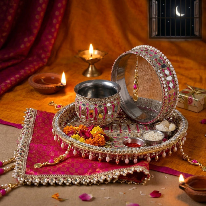Karwa Chauth Thali Set | India’s Largest Pooja Accessories Brand – www.satvikworld.com
