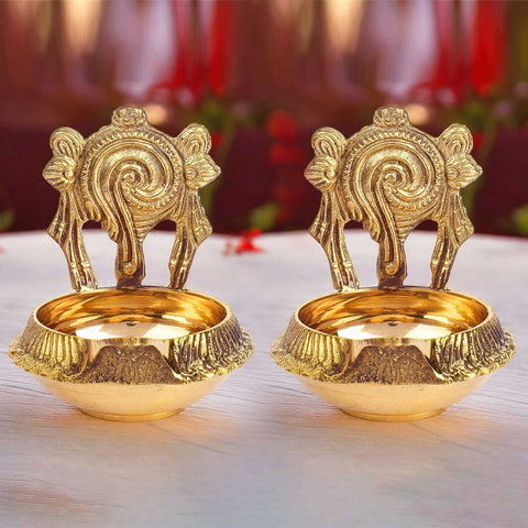 Kuber Shankh Chakra Brass Diya | India’s Largest Pooja Accessories Brand – www.satvikworld.com
