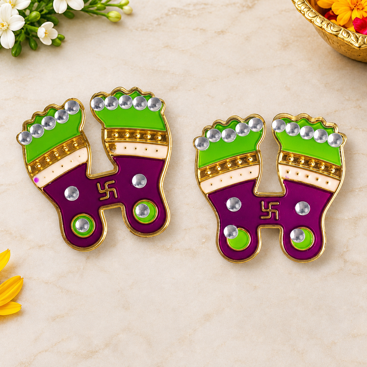 Laxmi Ji Charan Paduka Stickers | India’s Largest Pooja Accessories Brand – www.satvikworld.com
