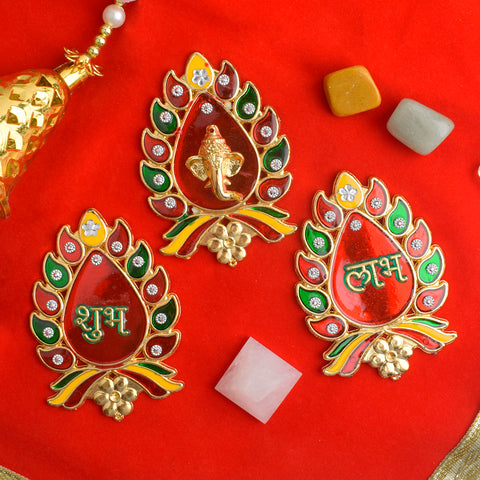  Leaf Shubh Labh and Ganesh Stickers | India’s Largest Pooja Accessories Brand – www.satvikworld.com

