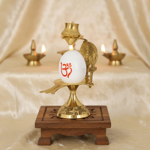 Mahadev White Stone Shivling with Trishul & Abhishek Patra – India’s Largest Pooja Accessories Brand – www.satvikworld.com
