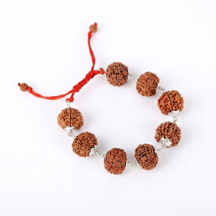 7 Mukhi Mahalaxmi Rudraksha bracelet for wealth prosperity Nepali beads. India’s Premium Rudraksha Jap Mala Brand - www.satvikworld.com