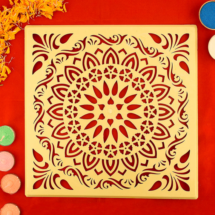 Mandala Rangoli Stencil | India’s Largest Pooja Accessories Brand – www.satvikworld.com