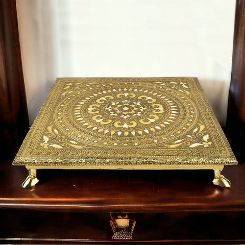 Meenakari Wooden Chowki | India’s Largest Pooja Accessories Brand – www.satvikworld.com
