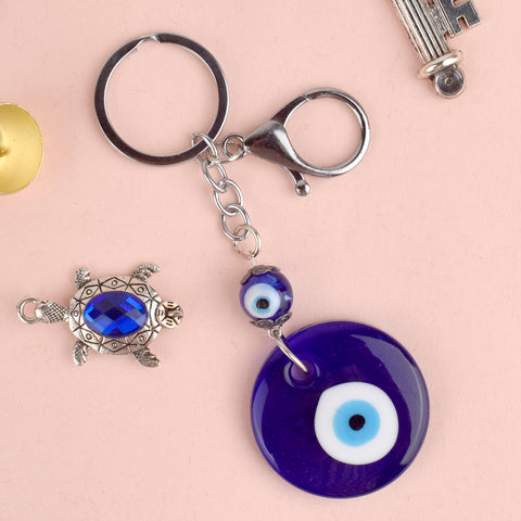 Metal Blue Evil Eye Keychain | India’s Largest Pooja Accessories Brand – www.satvikworld.com
