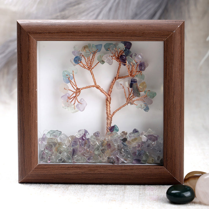 Multi fluorite crystal tree frame for clarity and balance. India’s Largest Puja Accessories Brand- www.satvikworld.com