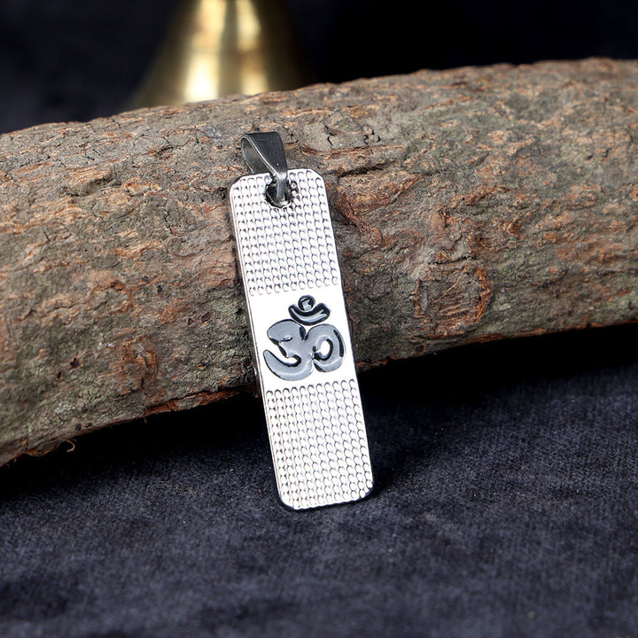 Om Symbol Pendant in Silver Plated Finish for Spiritual Protection, Positive Energy, and Devotional Wear. 
India’s Largest Pooja Accessories Brand – www.satvikworld.com
