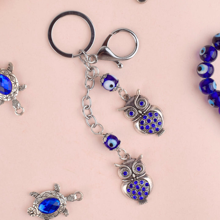  Owl Keychain with Evil Eye | India’s Largest Pooja Accessories Brand – www.satvikworld.com
