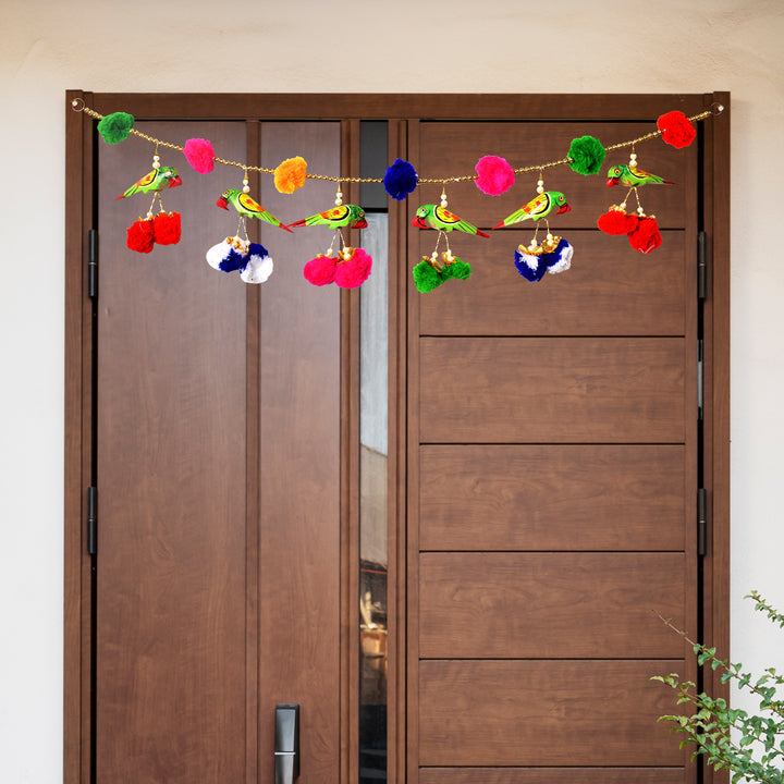 Parrot Puppets Pom Pom Toran | India’s Largest Pooja Accessories Brand – www.satvikworld.com
