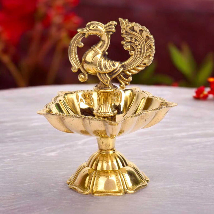 Peacock Brass Diya | India’s Largest Pooja Accessories Brand – www.satvikworld.com

