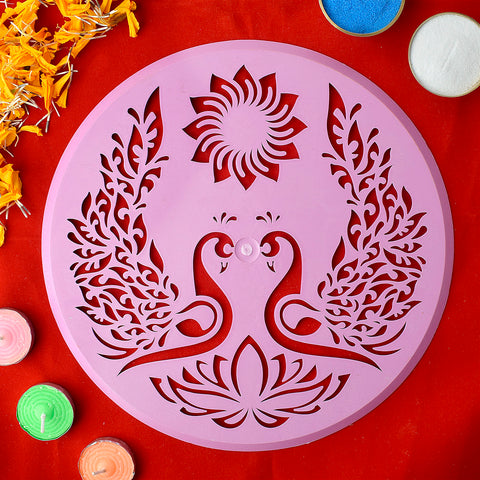  Peacock Design Rangoli Stencils | India’s Largest Pooja Accessories Brand – www.satvikworld.com