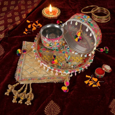 Peacock Designer Karwa Chauth Thali | India’s Largest Pooja Accessories Brand – www.satvikworld.com