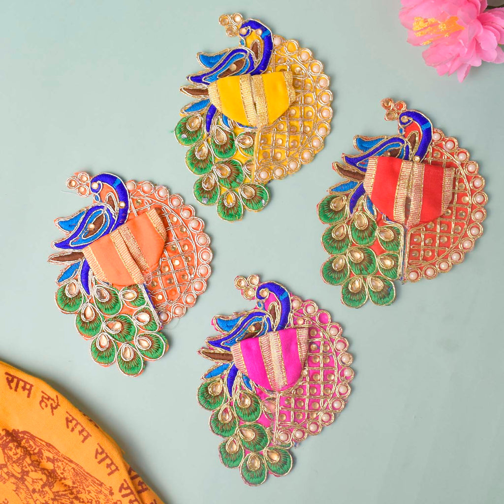 Peacock Embroidered Stonework Laddu Gopal Dress – India’s Largest Pooja Accessories Brand – www.satvikworld.com