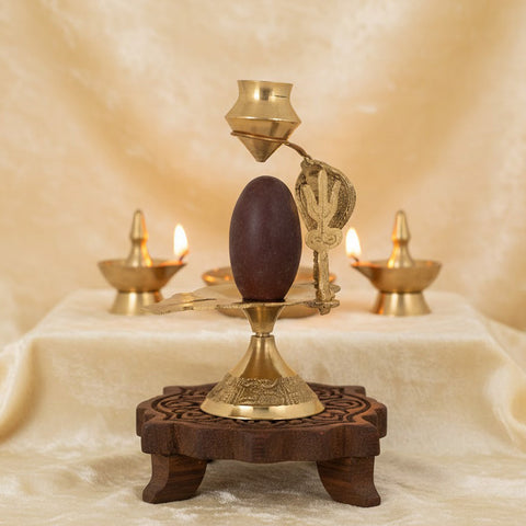 Pure Brass Medium Narmadeshwar Shivling – India’s Largest Pooja Accessories Brand – www.satvikworld.com