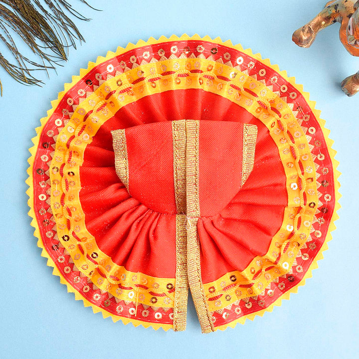 Radiant Yellow-Red Laddu Gopal Dress India’s Largest Pooja Accessories Brand – www.satvikworld.com
